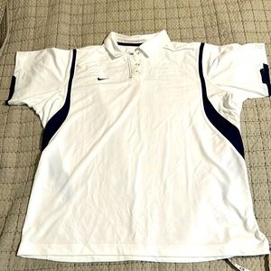 Nike team dri-fit polo shirt 3XL white with navy